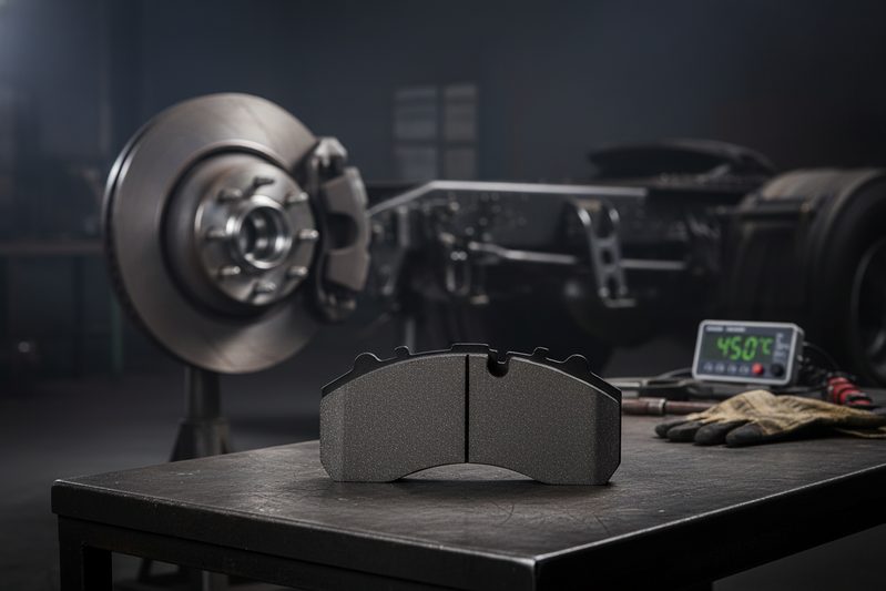 CP2203 brake pad after high-temperature test