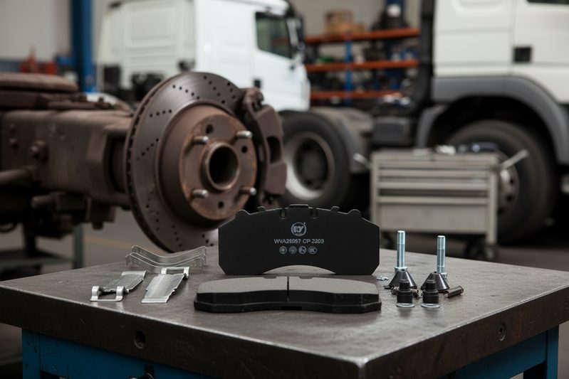 Close-up inspection of uniform brake pad transfer film on a rotor after correct bedding procedure – BAIYUN Brake quality control