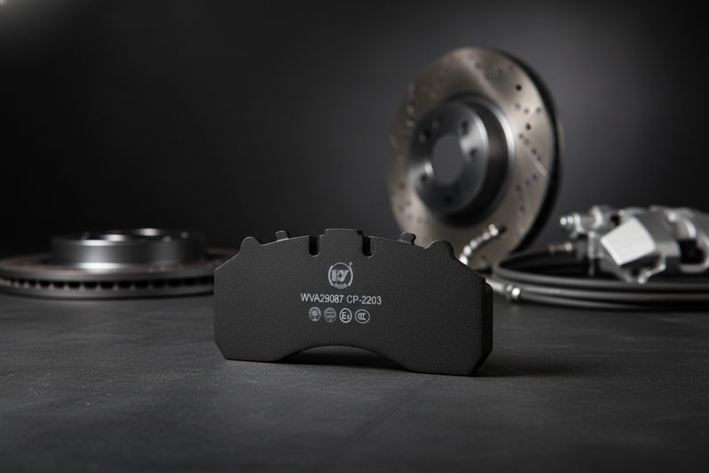 ECE R90 certified brake pad CP2203 measured by technician for friction consistency verification