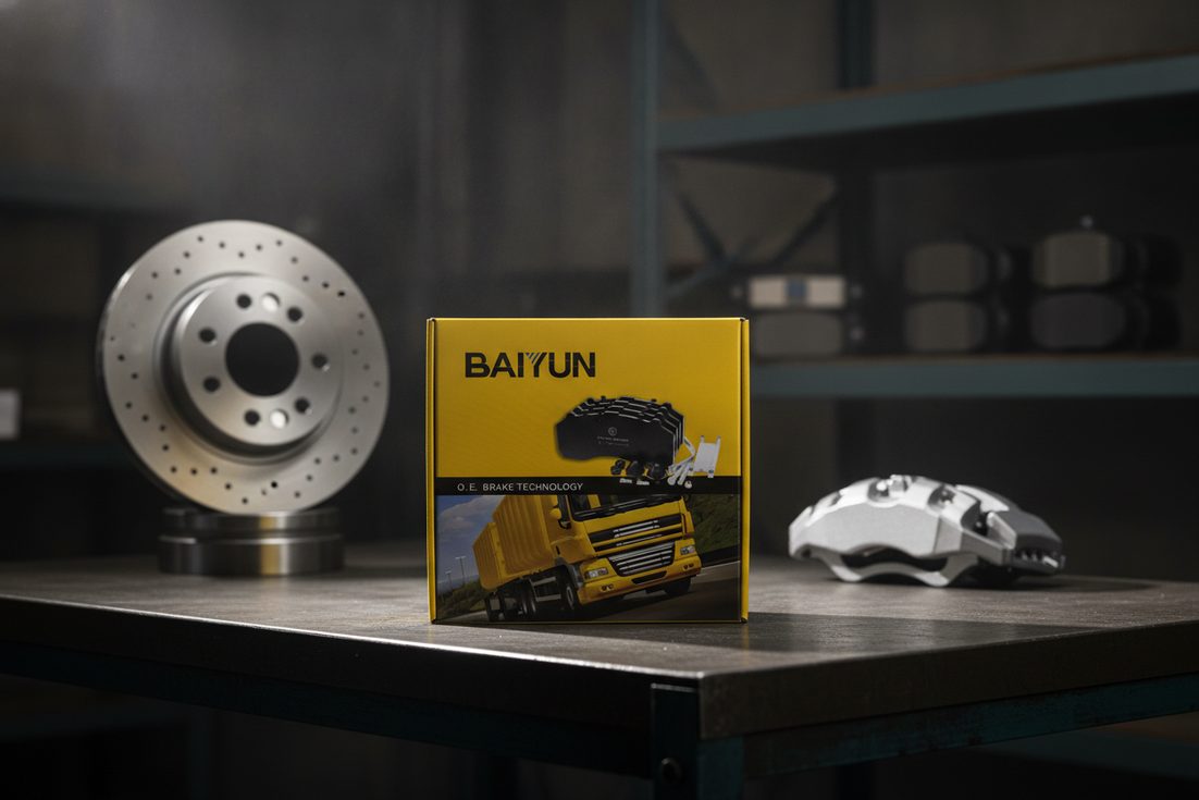 Low copper eco-friendly brake pads manufacturer China – BAIYUN brake pad repair kit box for copper-free formulation