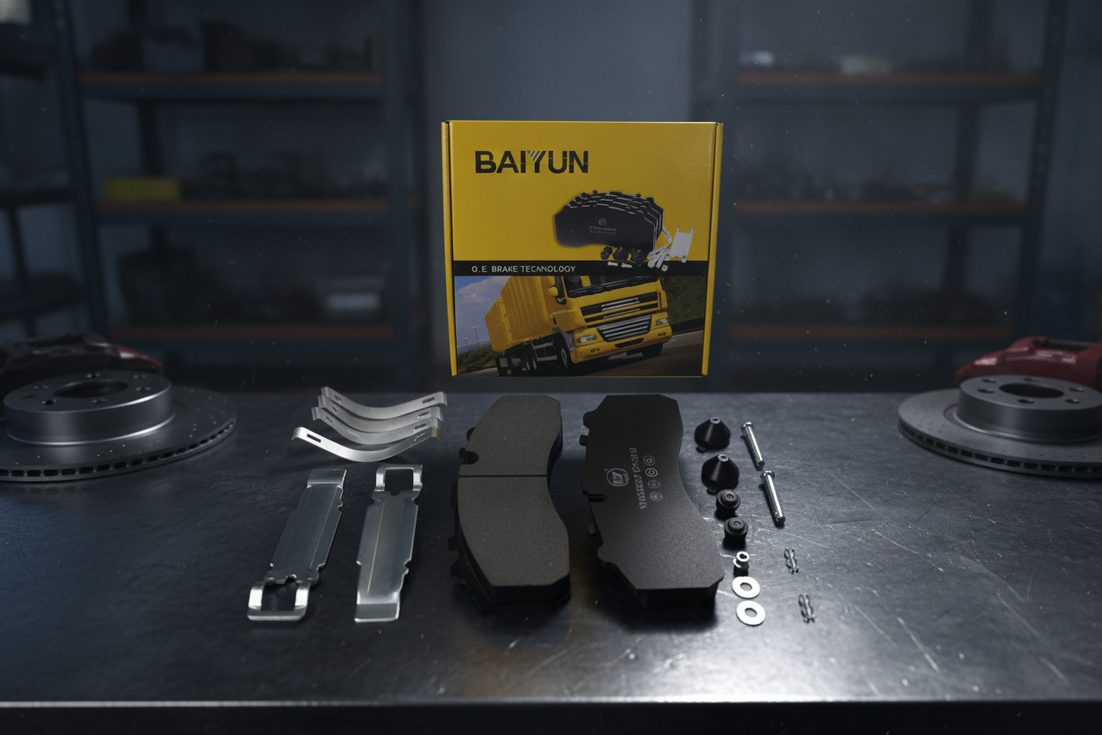 Foton brake pad guide – BAIYUN heavy-duty brake pad for commercial truck