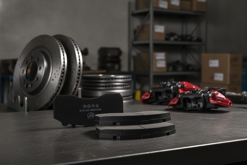 Renault Trucks brake pad replacement installation of CP2218 into caliper