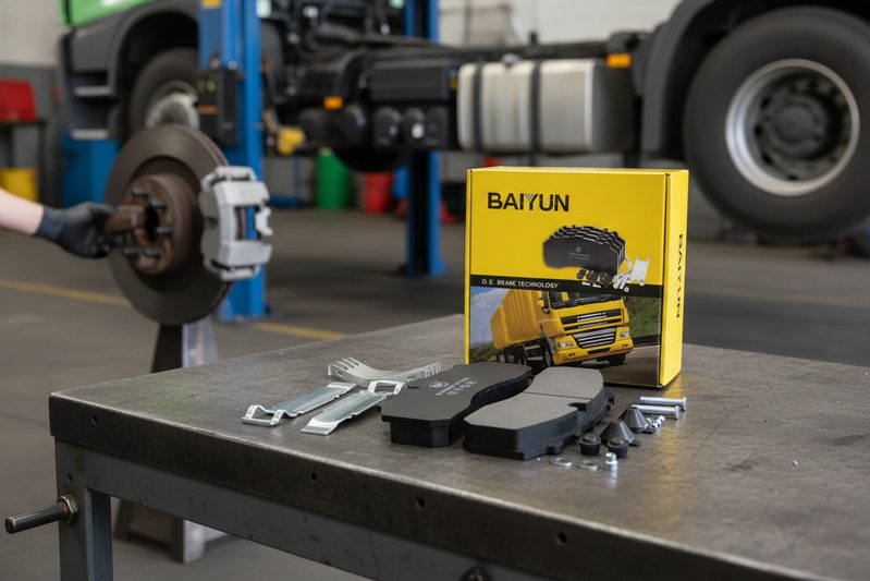 Electric truck brake pad replacement with regenerative braking system