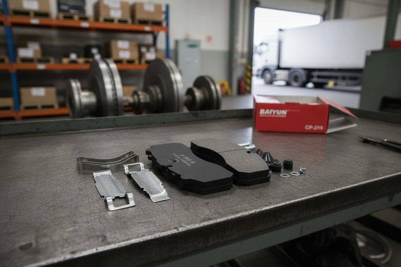 Commercial vehicle brake pad inspection for fleet safety after Stoneridge MirrorEye award