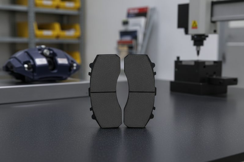 Commercial vehicle brake pad quality inspection for Volvo trucks