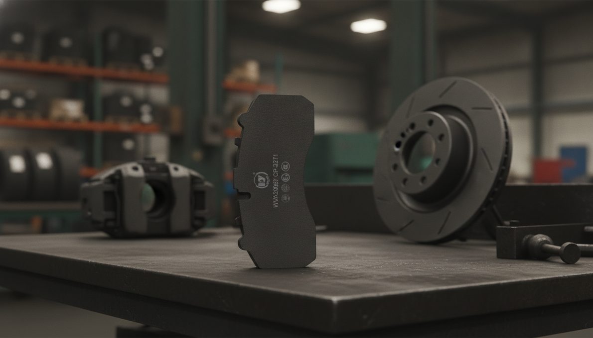 Why do truck brake pads wear out fast – BAIYUN Brake CP2271 commercial vehicle brake pad ready for inspection