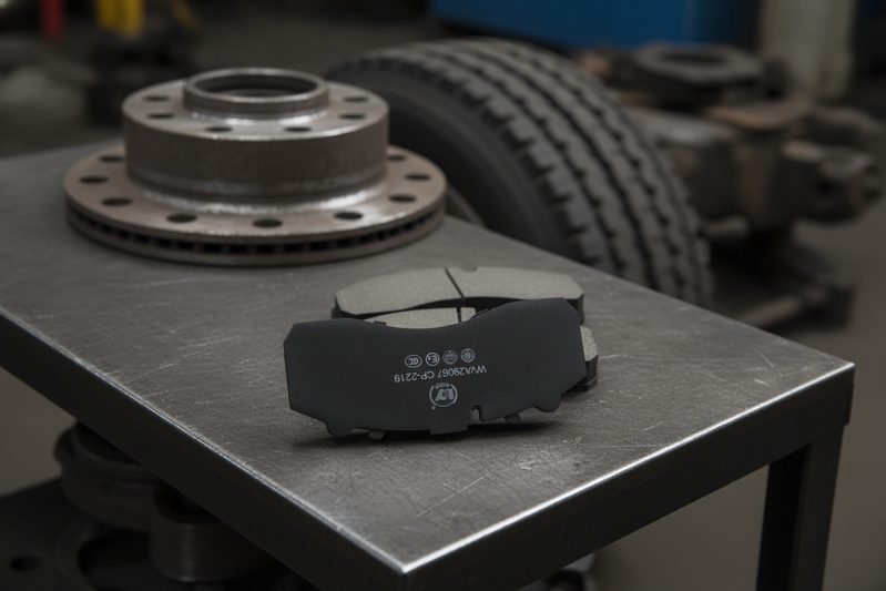 BAIYUN Brake CP2219 commercial vehicle brake pad set, illustrating material quality for extended service life