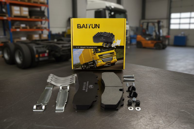 BAIYUN Brake cp2203 brake pads inspected in fleet workshop