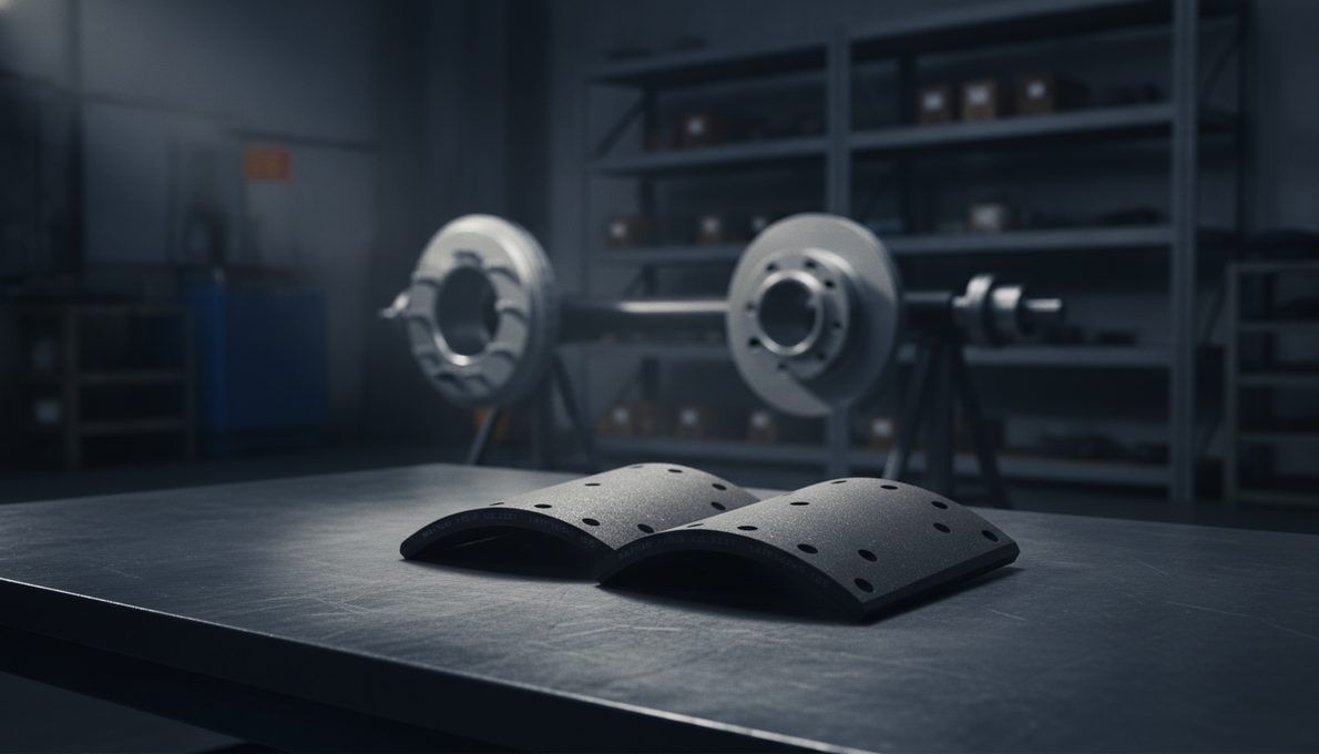 BPW brake lining supplier showing heavy-duty drum brake lining for BPW trailer axle