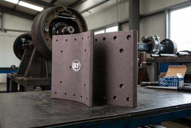 WVA 19032 brake lining dimension verification for drum brake shoe on BPW trailer axle