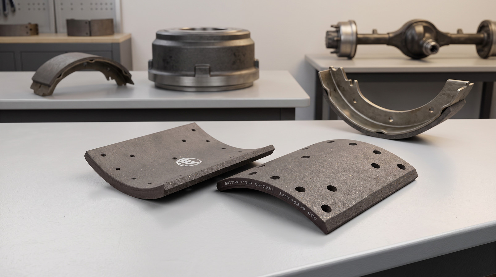 Brake lining vs brake shoe explained: CG2231 commercial vehicle brake lining from BAIYUN Brake