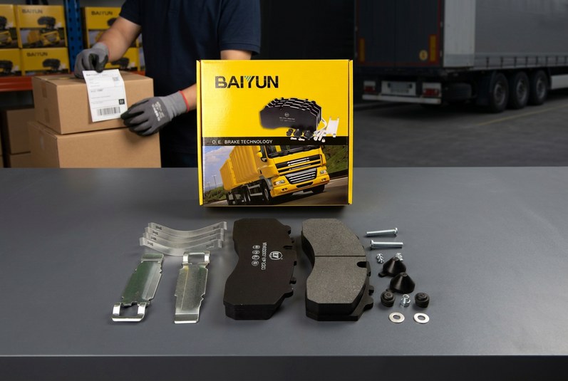 Wholesale brake pad order stacked for commercial vehicle export