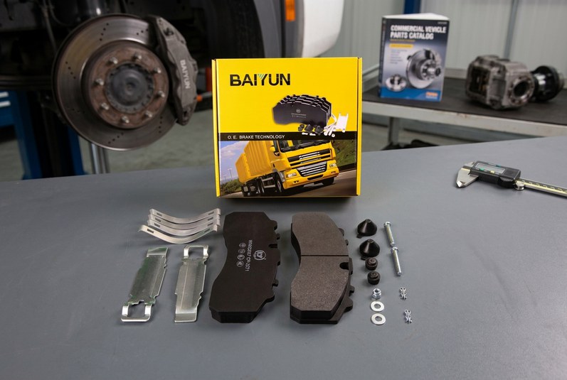 BAIYUN Brake CP2271 commercial truck brake pad friction surface inspection