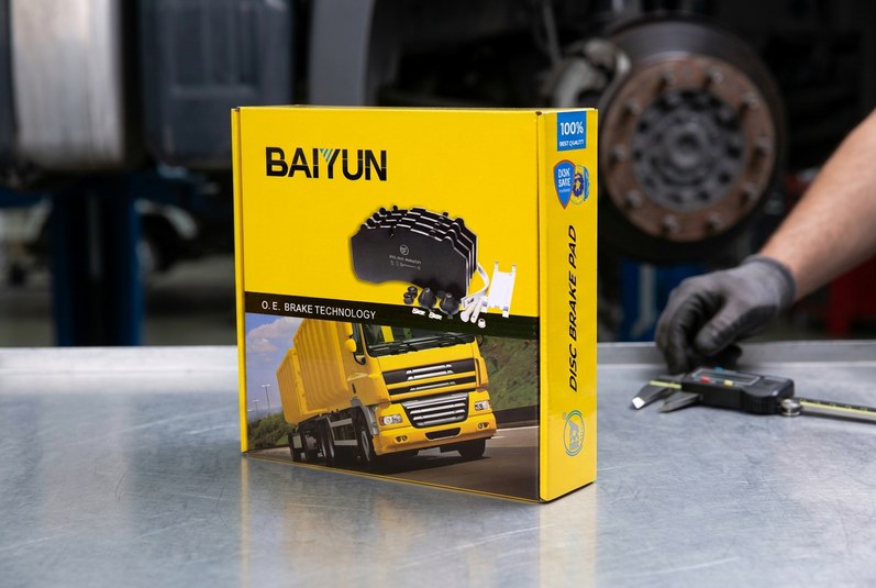 BAIYUN Brake CP2271 commercial vehicle brake pad inspection scene for how to compare brake pad suppliers