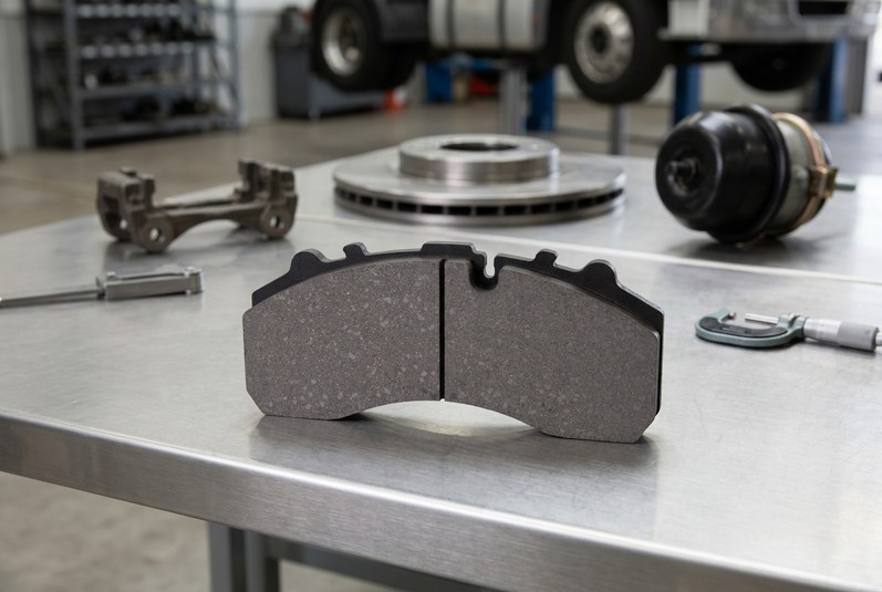 Brake pad dynamometer test for commercial vehicle brake pad sample