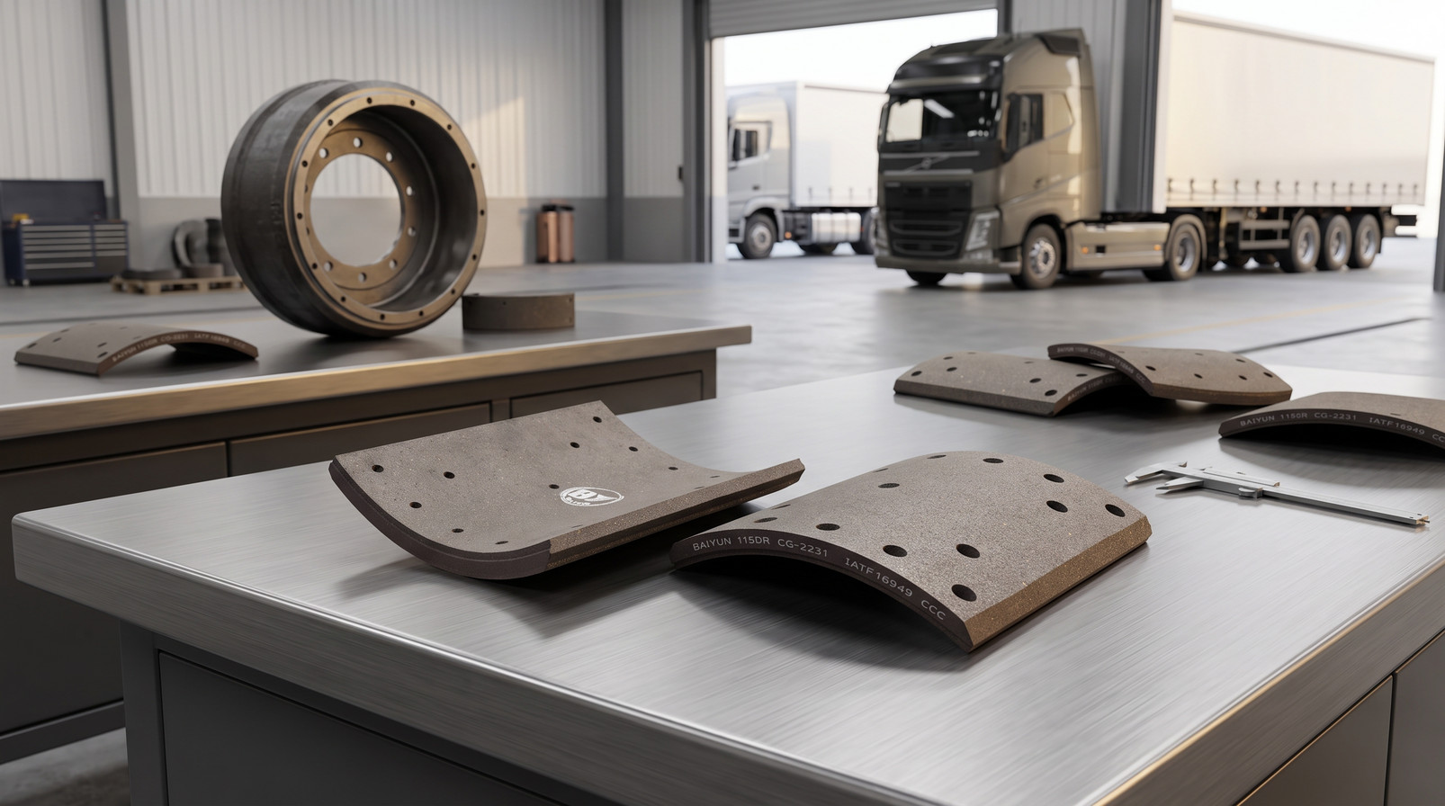 Commercial truck brake lining supplier verification guide with BAIYUN Brake product sample