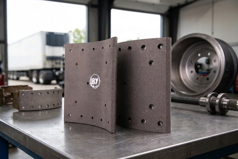 WVA 19032 brake lining drawing check against BPW axle drum brake for distributor verification