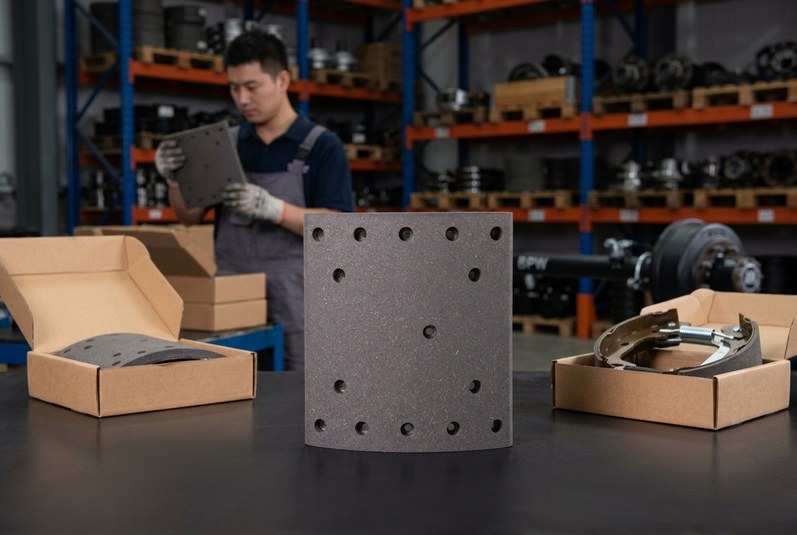 Wholesale BPW drum brake lining and brake shoe kit from BAIYUN Brake