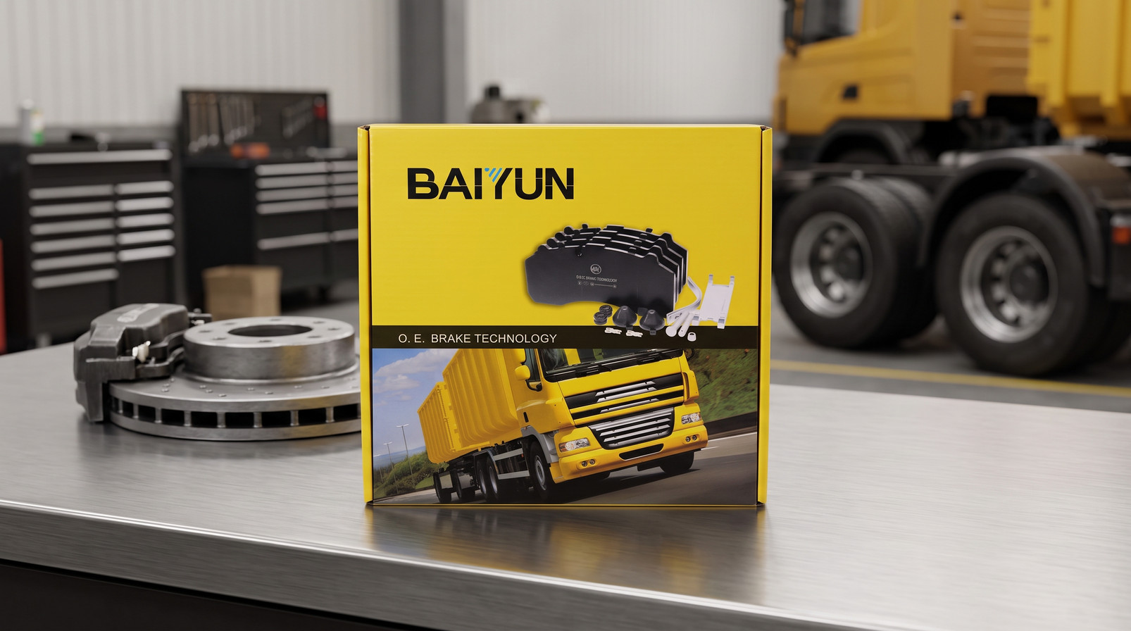 Commercial brake pads OEM ODM supplier packaging for truck and bus aftermarket distribution