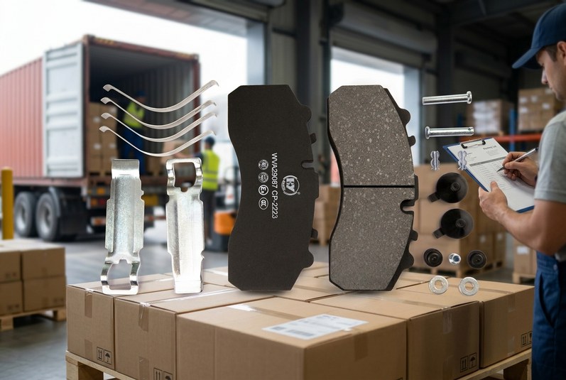 Wholesale commercial brake pads OEM ODM supplier container loading for distributor export