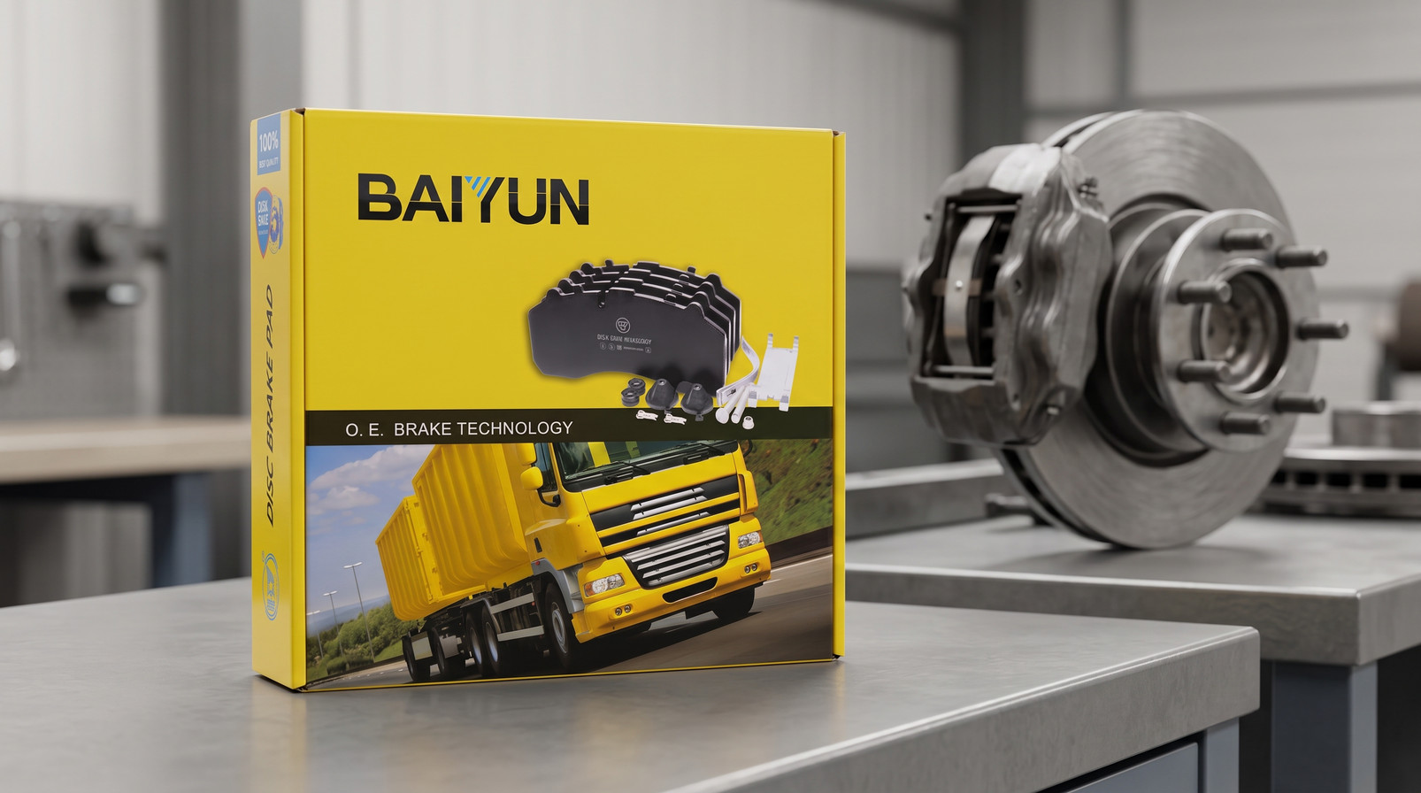 Disc brake pads for heavy commercial trucks - BAIYUN Brake commercial vehicle brake pad kit