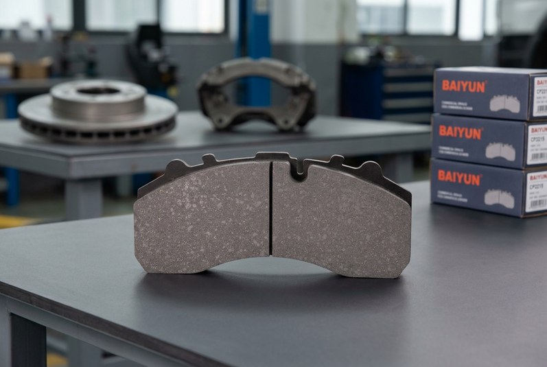 ECE R90 truck brake pads wholesale - BAIYUN Brake CP2215 truck brake pad installed in heavy-duty caliper