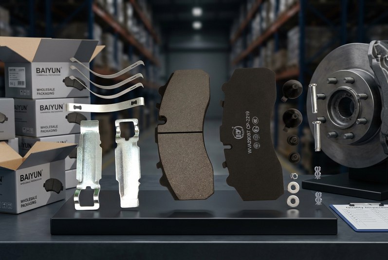 Wholesale Foton brake pad batch inspection and packaging for importers