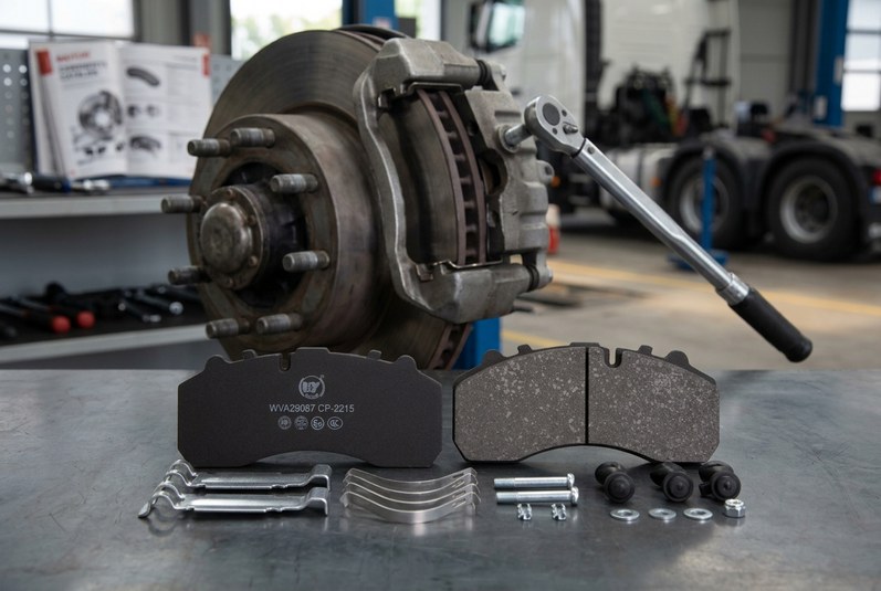 BAIYUN commercial truck brake pad material comparison in heavy-duty disc brake caliper