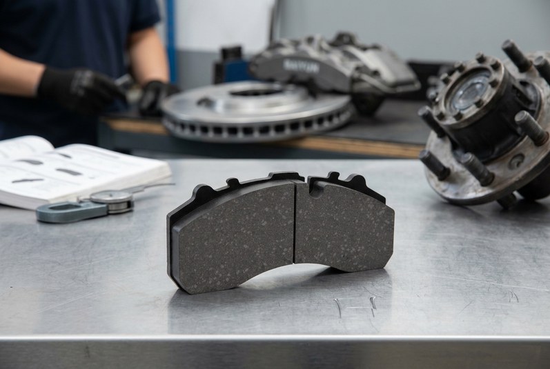 Commercial vehicle disc brake pad ECE R90 marking for importer verification