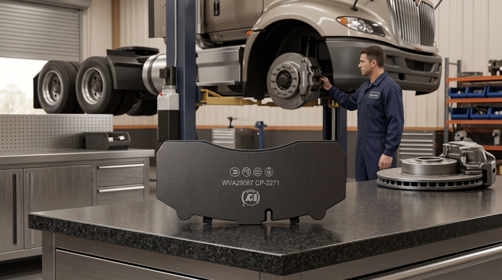 Ceramic vs semi metallic commercial truck brake pads for fleet use comparison